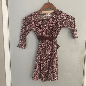 Children dress pink and brown sequins